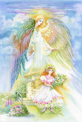 Watercolor Angel - 41518349