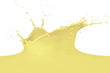 Papier Peint photo Milk-shake splashing milk