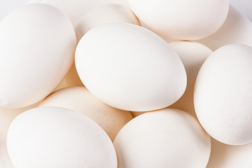 Whites chicken eggs close-up, background