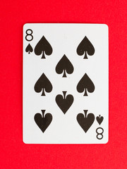 Old playing card (eight)