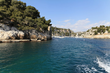 Naklejka premium port et calanque
