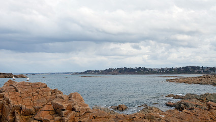 Pink granite near Perros Guirec, France