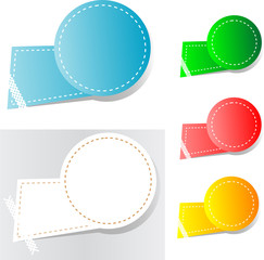 Labels in the form of an empty frame