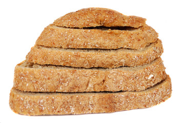 slices of bread isolated