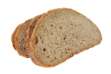 slices of bread isolated