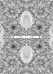 Hand drawn abstract flowers. vector illustration.