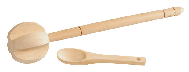 Wooden spoon. Isolated