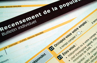 recensement de la population - obrazy, fototapety, plakaty