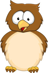 Funny owl cartoon