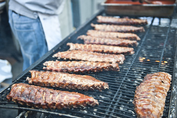 Ribs on Grill