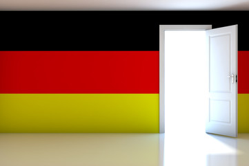 Germany flag on empty room © tigger11th