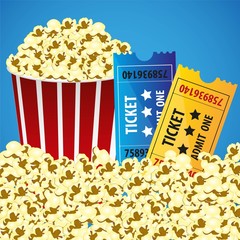 Pop corn with tickets © Grgroup