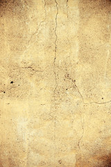 Cool vintage yellow concrete wall background