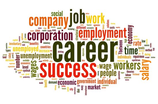 Career concept in word tag cloud