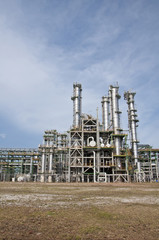 Fototapeta premium Chemical plant in summer day