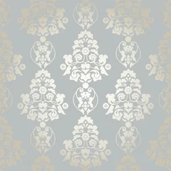 Seamless Pattern Flowers Gold/Silver © Jan Engel