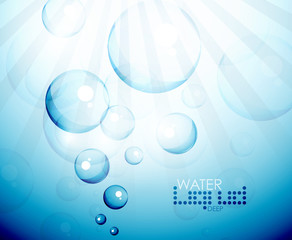 Deep water bubbles background