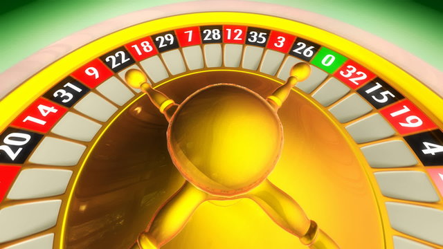 3D animation of casino roulette. Loopable.