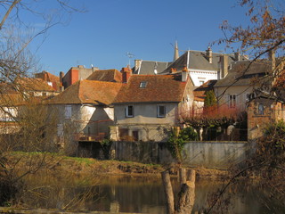 La Gartempe ; Ville de Montmorillon ; Vienne ; Poitou-Charente
