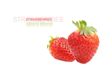 Strawberries. Isolated on white background.