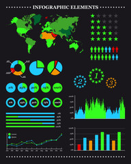 Set of infographic elements for your reports and documents