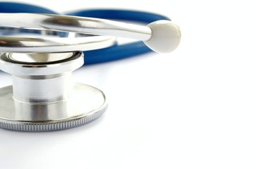 stethoscope on white background