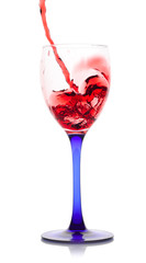 red wine glass isolated on white
