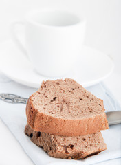 Pieces of chocolate cake