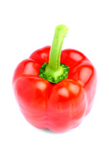 Delicious tasty red paprika isolated on white background