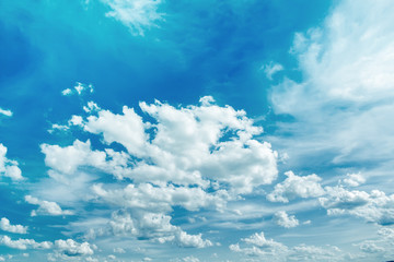Fototapeta na wymiar Spring Blue sky with clouds