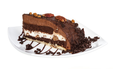Piece of chocolate cake