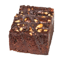 cake truffle with black chocolate sauce