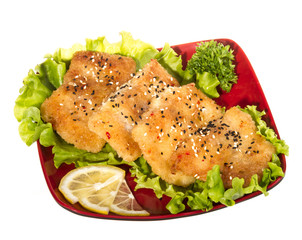 Roasted fish with lemon