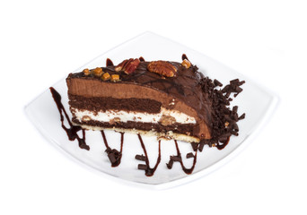 Piece of chocolate cake