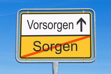 Obraz premium Keine Sorgen durch Vorsorgen