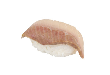 closeup of a young yellow-tail sushi