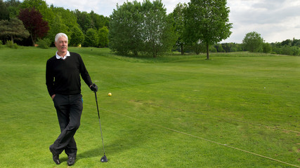 Portrait Senior Golfspieler