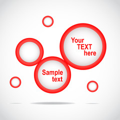 Abstract web site red design, vector template