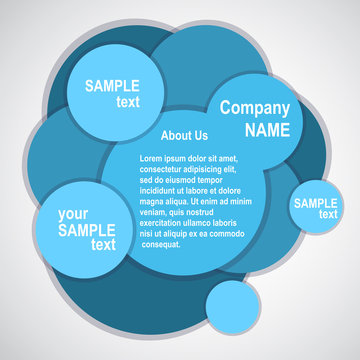 Abstract web site blue design, vector template
