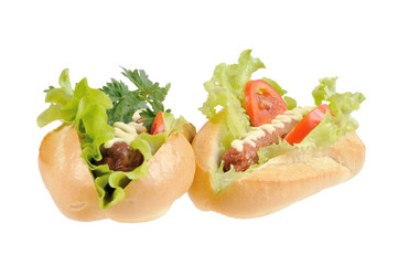 Two tasty and delicious hotdog