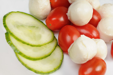 Diet salad with cherry tomatoes