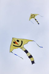 Smile kites flying on the sky