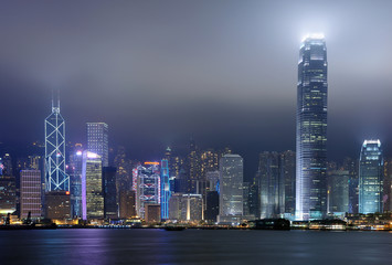 Fototapeta na wymiar Hong Kong z Vitoria zatoce