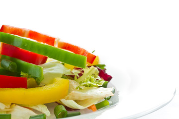 chopped salad with sweet peppers