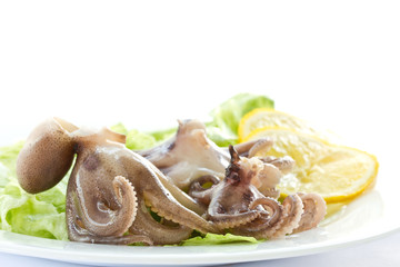 salad with boiled octopus