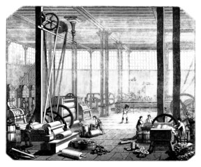 Factory Scene - 19th century