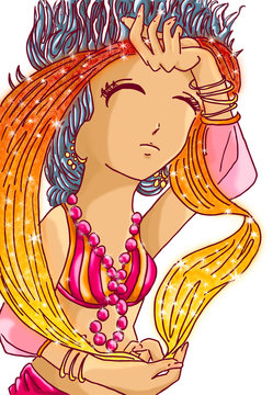 dessin danseuse orientale