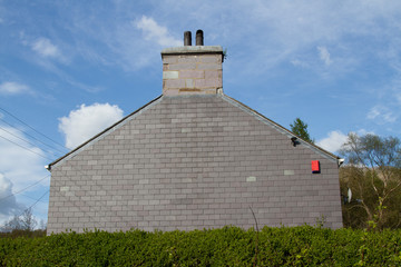 Slate gable end.