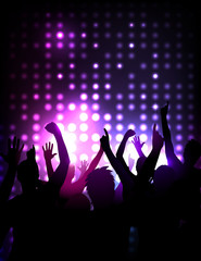Vector background - cheering crowd at a concert