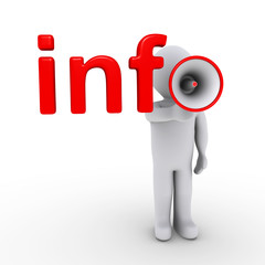 Comleting info with megaphone